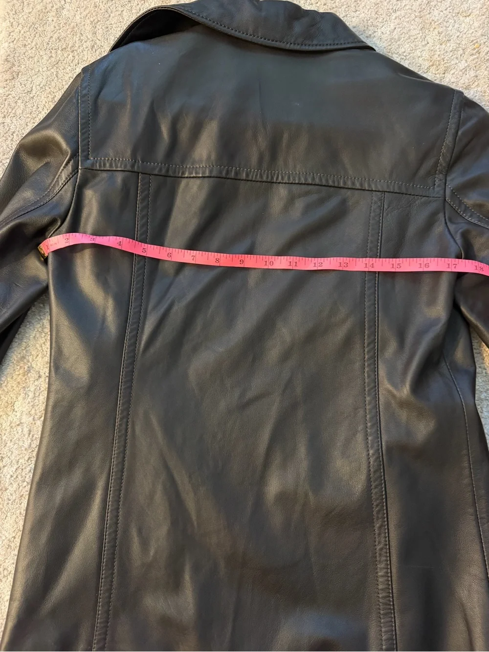 Coach Brown Leather Jacket with Signature Tan Lining